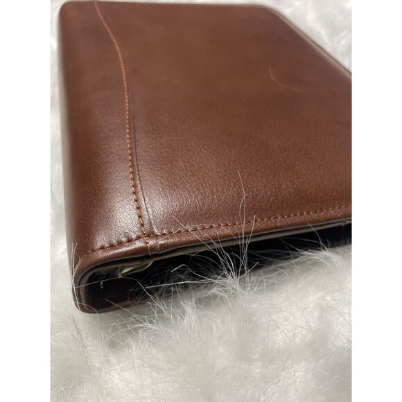 Brown Leather Portfolio Binder / Calendar With & Inner Pockets - Picture 2 of 10